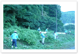 水の文化村早朝作業写真